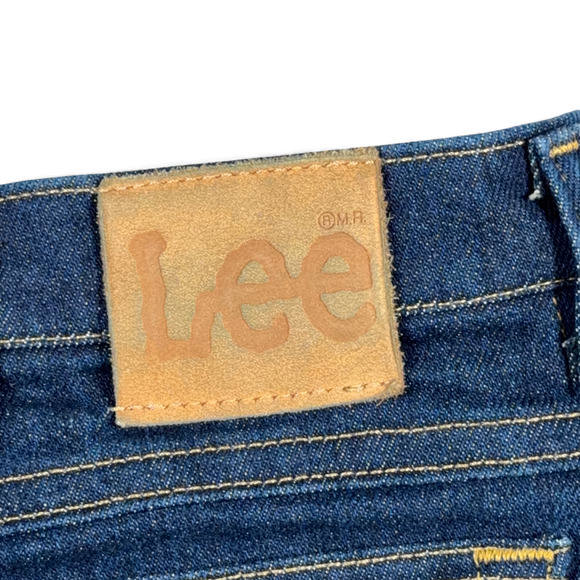 Vintage Lee Jeans Mens 34x30 Blue Straight Fit Dark Wash Cotton Poly Blend Y2K - Picture 7 of 9